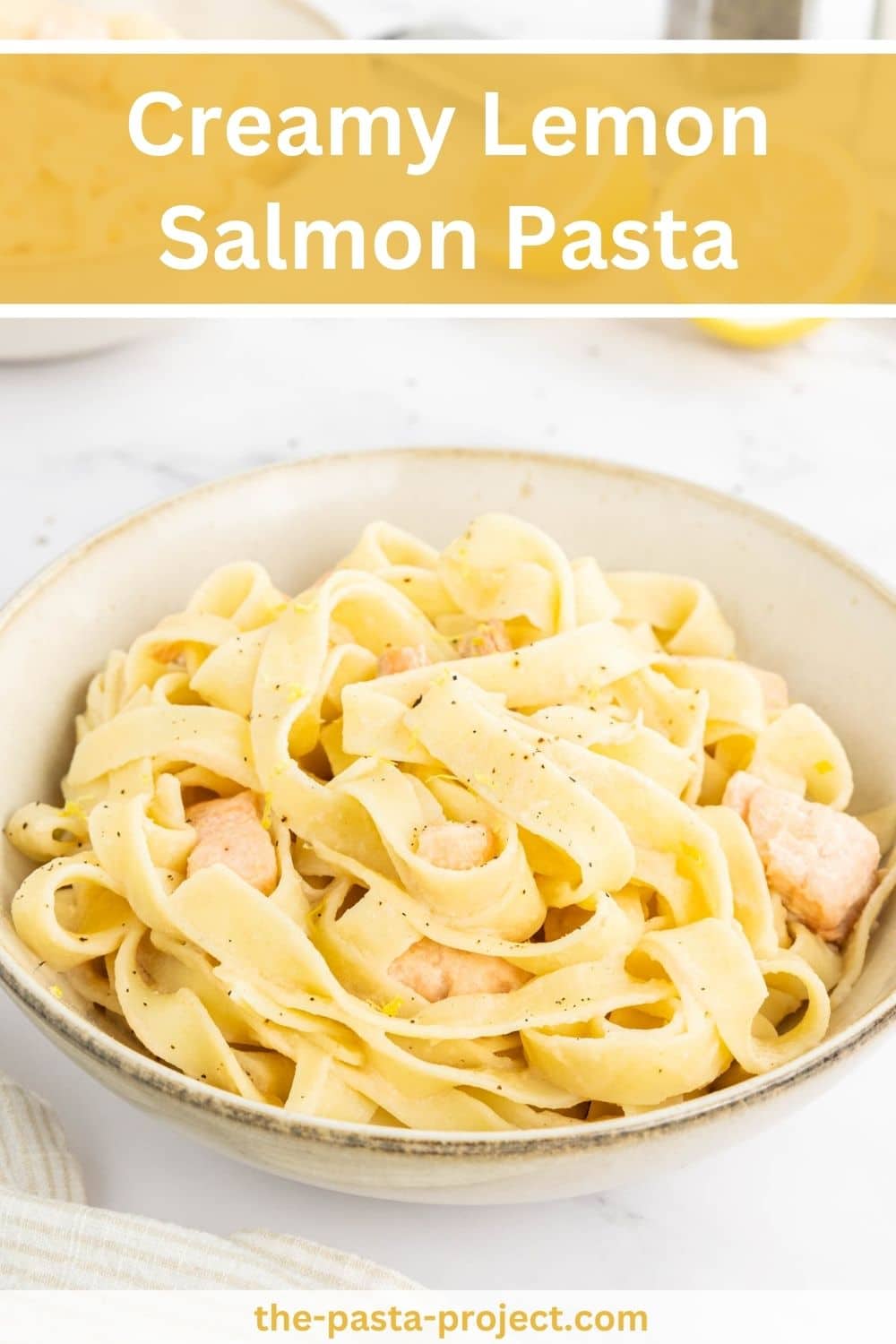 Creamy Lemon Salmon Pasta