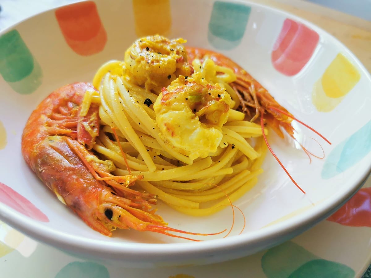 Italian prawn saffron linguine recipe