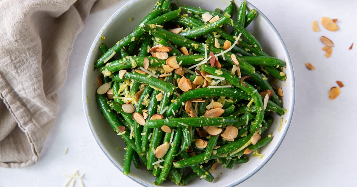 Pesto Green Beans (Quick & Easy!) - Valerie’s Kitchen