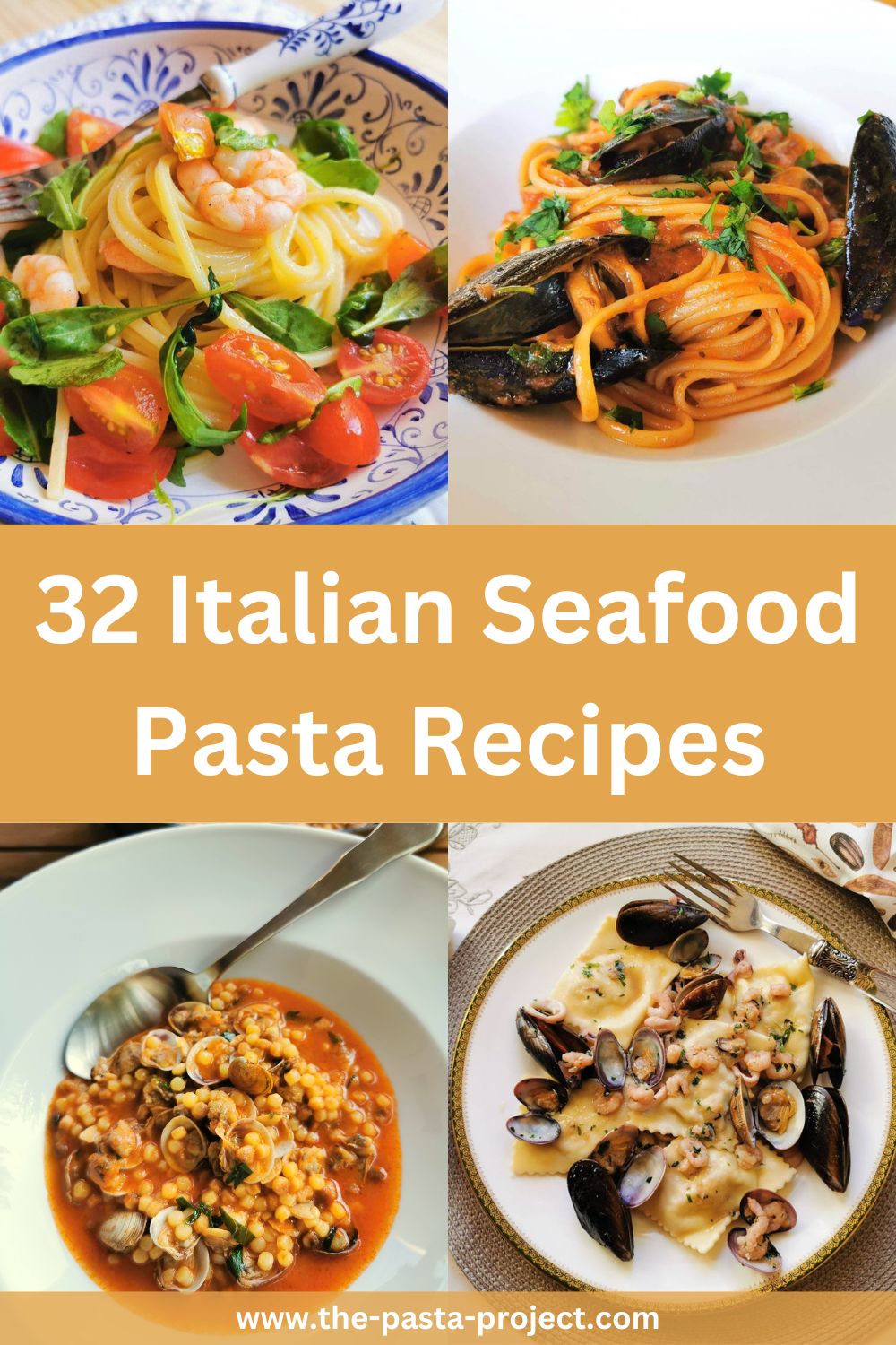 32 Italian seafood pasta recipes.